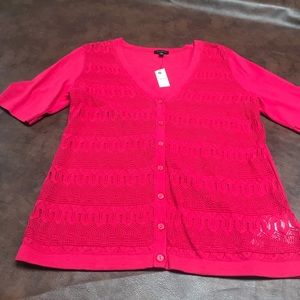 Talbots NWT slim fit cardigan wear over white cami tuck in your jeans or skirt